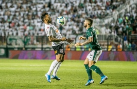 Lateral Michel durante Dérbi, contra o Palmeiras, no Pacaembu