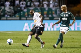 Manoel durante o Dérbi deste sábado, no Pacaembu