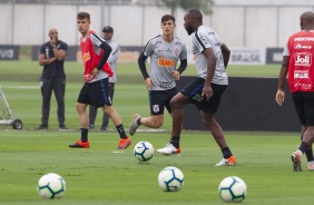 Marllon, Vita e companheiros no último treino antes do jogo contra o Palmeiras