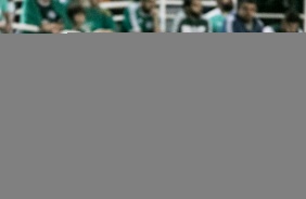 Michel comemora seu gol durante Dérbi, contra o Palmeiras, no Pacaembu