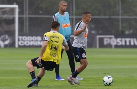 Ramiro, João Victor e Janderson no último treino antes do jogo contra o Palmeiras