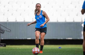 Pardal durante treino de reconhecimento do gramado da Arena Corinthians