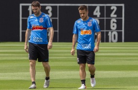Boselli e Ramiro no último treinamento antes do jogo contra o Internacional