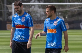 Mauro Boselli e Ramiro no ltimo treinamento antes do jogo contra o Internacional