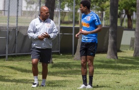 Mauro da Silva e Gil no ltimo treinamento antes do jogo contra o Internacional