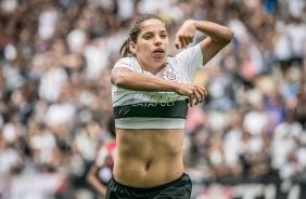 Millene na final contra o São Paulo, pelo Paulista Feminino em plena Arena Corinthians lotada
