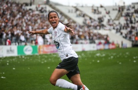 Victória emocionada com seu gol na final do Paulista Feminino, contra o São Paulo