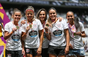 Timo durante comemoraes do ttulo do Campeonato Paulista, pelo Corinthians Feminino