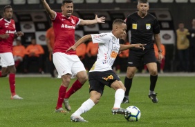 Janderson durante jogo contra o Internacional, na Arena Corinthians, pelo Brasileiro