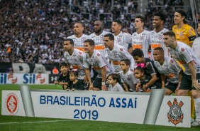 Jogadores do Timo durante empate contra o Internacional, na Arena Corinthians