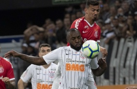 Manoel durante jogo contra o Internacional, na Arena Corinthians, pelo Brasileirão