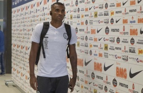 Marllon no vestiário da Arena Corinthians antes do jogo contra o Internacional