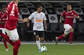 Sornoza durante jogo contra o Internacional, na Arena Corinthians, pelo Brasileirão