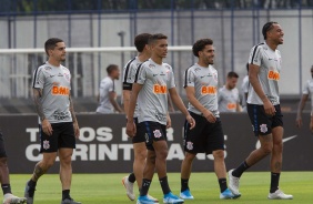 Elenco alvinegro no ltimo treino antes do jogo contra o Botafogo, pelo Brasileiro