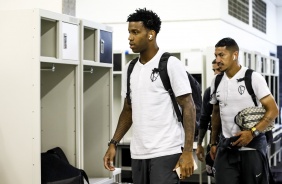 Jogadores no vestiário do estádio Nilton Santos, para duelo contra o Botafogo