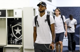 Nathan no vestiário do estádio Nilton Santos, para duelo contra o Botafogo
