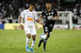 Pedrinho na derrota para o Botafogo, pelo Brasileirão, no estádio Nilton Santos