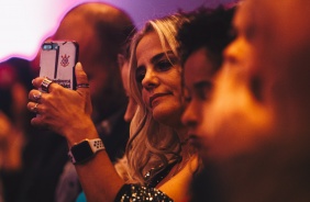 Milene Domingues durante cerimônia de Premiação do Campeonato Paulista Feminino