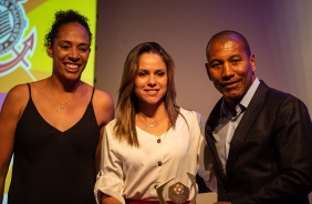 Érika durante cerimônia de Premiação do Campeonato Paulista Feminino