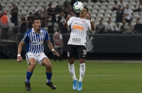 Garoto Pedrinho na vitória sobre o Avaí, na Arena Corinthians, pelo Brasileirão