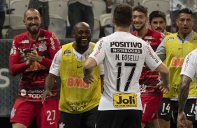 Mauro Boselli na vitória sobre o Avaí, na Arena Corinthians, pelo Brasileirão