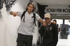 Cássio no vestiário da Arena Corinthians para duelo contra o Avaí