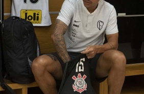 Ralf no vestiário da Arena Corinthians para duelo contra o Avaí