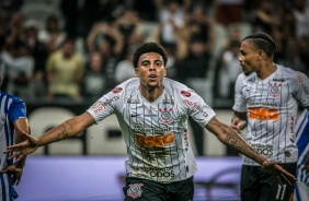 Gustagol no jogo contra o Ava, pelo Brasileiro, na Arena Corinthians