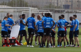 Elenco do Corinthians no treinamento do Corinthians desta sexta-feira, no CT Joaquim Grava