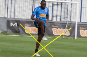 Manoel no treinamento do Corinthians desta sexta-feira, no CT Joaquim Grava