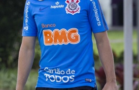 Régis no treinamento do Corinthians desta sexta-feira, no CT Joaquim Grava