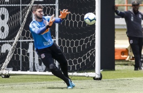 Caque Frana no ltimo treinamento do Corinthians antes do jogo contra o Atltico Mineiro