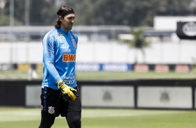 Cssio no ltimo treinamento do Corinthians antes do jogo contra o Atltico Mineiro