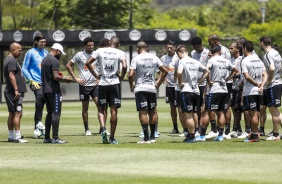 Elenco do Corinthians no último treinamento do Corinthians antes do jogo contra o Atlético Mineiro