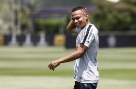 Janderson no ltimo treinamento do Corinthians antes do jogo contra o Atltico Mineiro