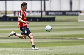 Mateus Vital no ltimo treinamento do Corinthians antes do jogo contra o Atltico Mineiro