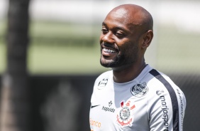 Vagner Love no último treinamento do Corinthians antes do jogo contra o Atlético Mineiro