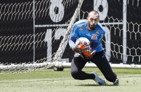 Walter no ltimo treinamento do Corinthians antes do jogo contra o Atltico Mineiro