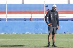 Coelho no ltimo treino do Corinthians antes do jogo contra o Cear, em Fortaleza