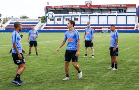 Elenco alvinegro no último treino do Corinthians antes do jogo contra o Ceará, em Fortaleza