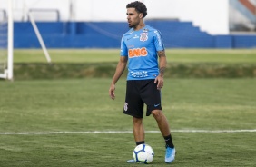 Gabriel no ltimo treino do Corinthians antes do jogo contra o Cear, em Fortaleza