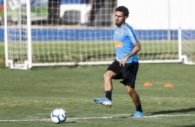 Gabriel no ltimo treino do Corinthians antes do jogo contra o Cear, em Fortaleza