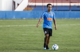 Jadson no último treino do Corinthians antes do jogo contra o Ceará, em Fortaleza