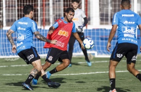 Sornoza no último treino do Corinthians antes do jogo contra o Ceará, em Fortaleza