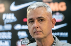 Tiago Nunes concede entrevista como treinador do Corinthians