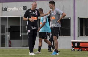 Tiago Nunes e Avelar no treino de reapresentao do elenco do Corinthians para temporada 2020