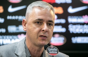 Tiago Nunes na coletiva de apresentao como treinador do Corinthians