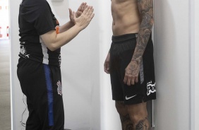 Meia-atacante Luan durante reapresentao do Corinthians para 2020