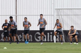 Jogadores do Corinthians no segundo treino do Corinthians nesta pr-temporada no CT Joaquim Grava