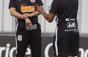 Tiago no segundo treino do Corinthians nesta pr-temporada no CT Joaquim Grava